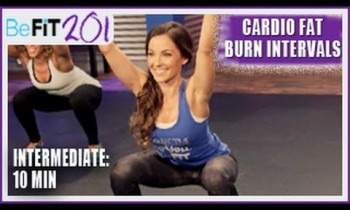 BeFiT 201: 10 min Cardio Fat Burn Interval Workout | Intermediate- Courtney Prather