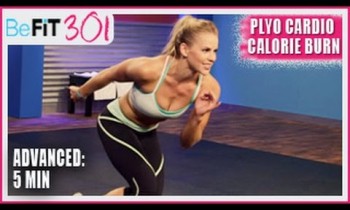 BeFiT 301 Series- 5 Min Plyo Cardio Calorie Burn Workout- Maddy Curley