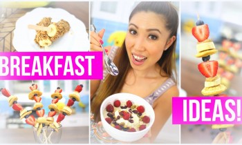 Quick & Healthy Breakfast ideas! Pancake Kabobs, Banana Pops & Berry Crunch Oatmeal!