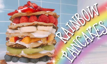 Rainbow Pancakes | CHEAP CLEAN EATS