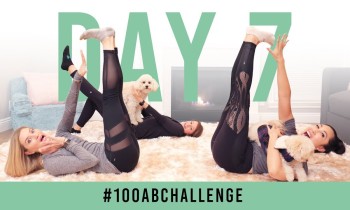 Day 7: 100 Toe Touches | #100AbChallenge w/ Justine & Jenna Ezarik