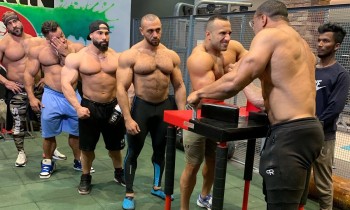 I ARM WRESTLED 5 OF THE BIGGEST GUYS IN THE GYM!